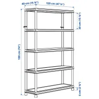 Etajeră Ikea Runmaro Dark Gray / Plastic photo 5