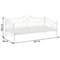 Кровать Mobhaus Daina 90 x 200 см / Металл / Белый photo 7