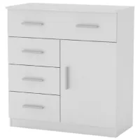 Comodă KompaniT 1-3-1 84.9 x 80 x 39 / LPAL / Nimfeia Alb