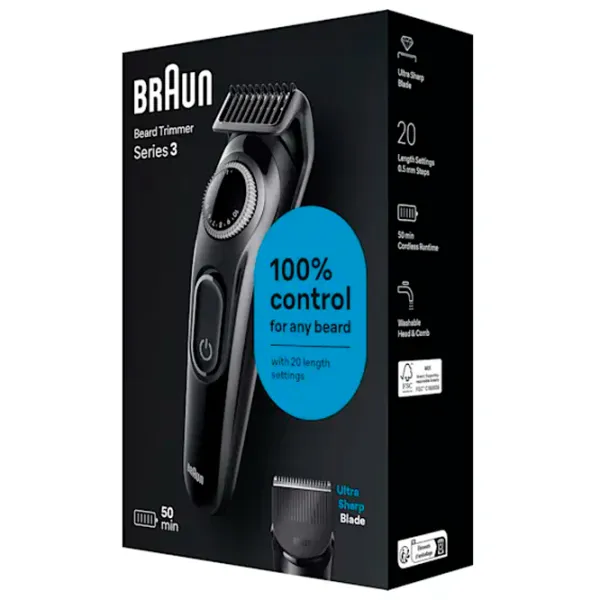 Триммер для лица Braun BT3400 Черный photo 6