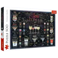Puzzle Trefl Cocktail Menu 10+/ Numărul de piese: 500