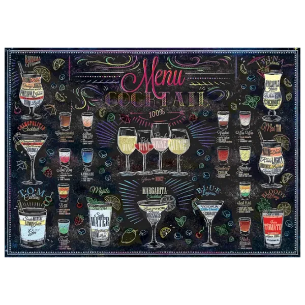 Puzzle Trefl Cocktail Menu 10+/ Количество деталей: 500 photo 2