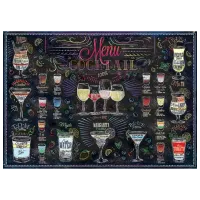 Puzzle Trefl Cocktail Menu 10+/ Numărul de piese: 500 photo 2
