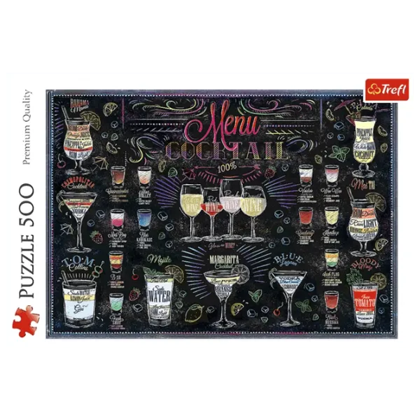 Puzzle Trefl Cocktail Menu 10+/ Количество деталей: 500 photo 5