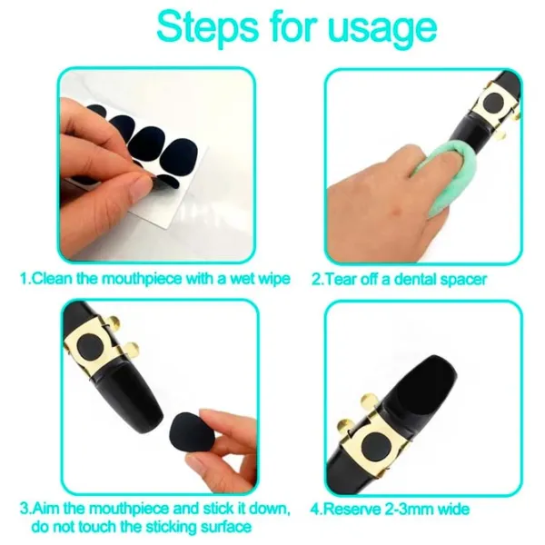 Подушки для мундштука Vandoren Mouthpiece Cushions 0.8mm Черный / Пластик photo 2