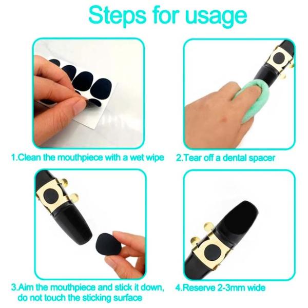 Подушки для мундштука Vandoren Mouthpiece Cushions 0.8mm Черный / Пластик photo 2