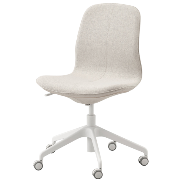Fotoliu de birou Ikea Langfjall/Gunnared Stofă/ Light Beige White photo 1