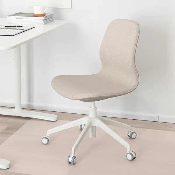 Fotoliu de birou Ikea Langfjall/Gunnared Stofă/ Light Beige White photo 2