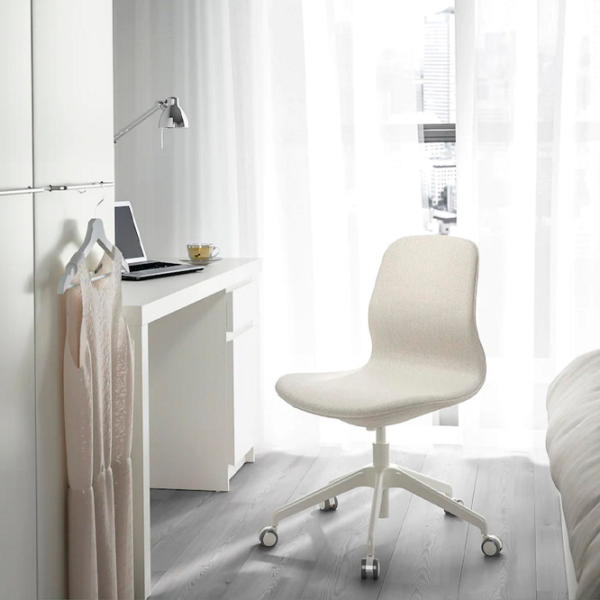 Fotoliu de birou Ikea Langfjall/Gunnared Stofă/ Light Beige White photo 5