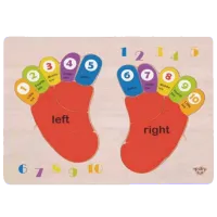 Puzzle Tooky Toy Insert Leg 3+/ Количество деталей: 16