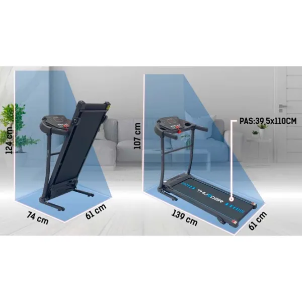 Беговая дорожка Thunder TS-G8000 10 км/ч / 90 кг / Черный photo 8 Беговая дорожка Thunder TS-G8000 10 км/ч / 90 кг / Черный photo 8