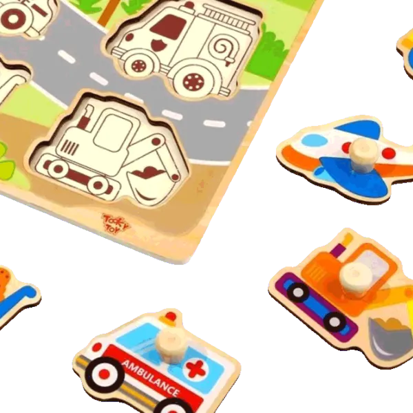Puzzle Tooky Toy Transport 3+/ Numărul de piese: 9 photo 2