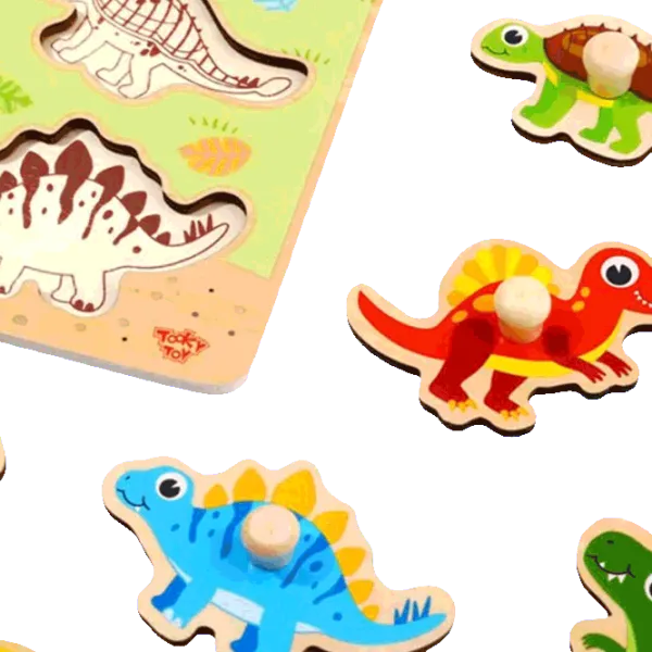 Puzzle Tooky Toy Dinosaur 3+/ Количество деталей: 8 photo 2