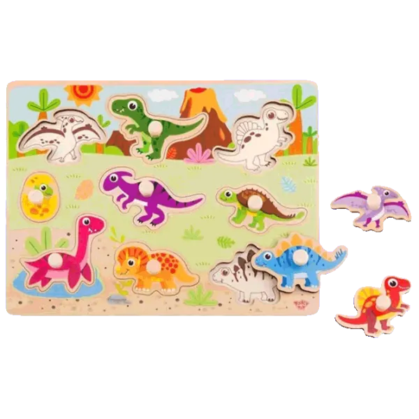 Puzzle Tooky Toy Dinosaur 3+/ Количество деталей: 8 photo 3