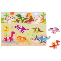 Puzzle Tooky Toy Dinosaur 3+/ Количество деталей: 8 photo 3