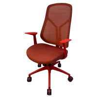 Fotoliu de birou ART Como-DHX5  Plasă acrilică/ Red Black