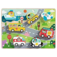 Puzzle Tooky Toy Transport 1+/ Numărul de piese: 7