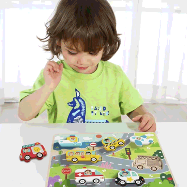 Puzzle Tooky Toy Transport 1+/ Numărul de piese: 7 photo 4