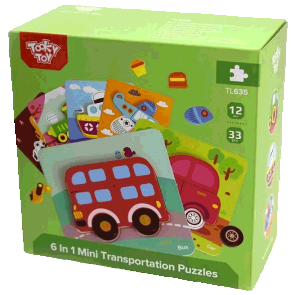 Puzzle Tooky Toy Transport 1+/ Количество деталей: 33 photo 1