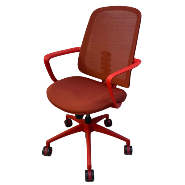 Fotoliu de birou ART Como-DHX2  Plasă acrilică/ Red Black photo 1