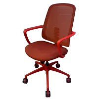 Fotoliu de birou ART Como-DHX2  Plasă acrilică/ Red Black