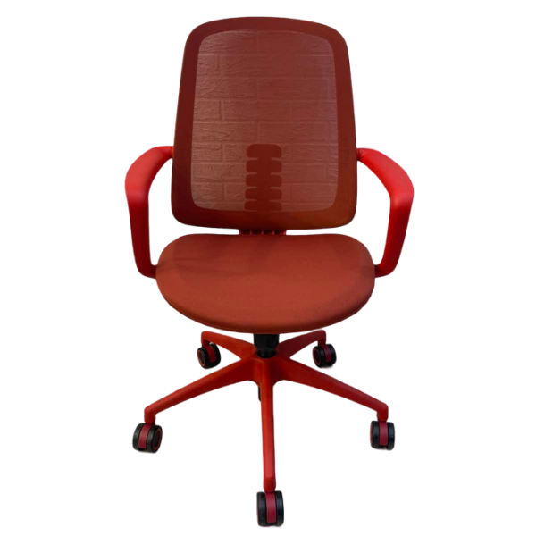 Fotoliu de birou ART Como-DHX2  Plasă acrilică/ Red Black photo 2