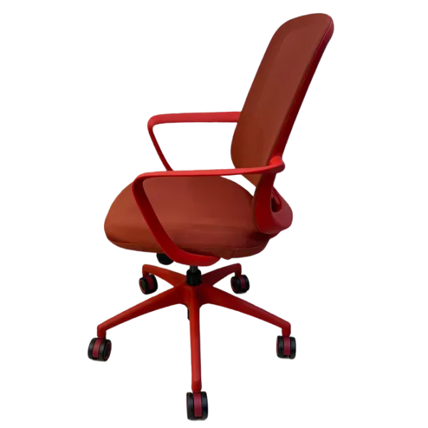 Fotoliu de birou ART Como-DHX2  Plasă acrilică/ Red Black photo 3