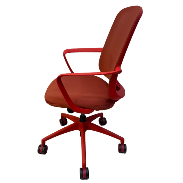 Fotoliu de birou ART Como-DHX2  Plasă acrilică/ Red Black photo 3