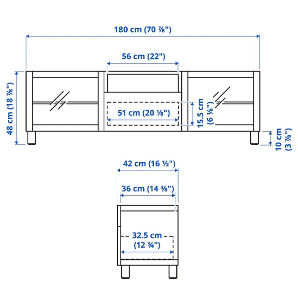 Тумба под телевизор Ikea Besta 48 x 180 x 42см / ДСП photo 2 Тумба под телевизор Ikea Besta 48 x 180 x 42см / ДСП photo 2