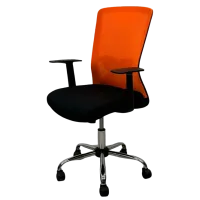 Офисное кресло ART Smart-215 OC Акриловая сетка/ Оранжевый Хром