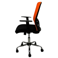 Офисное кресло ART Smart-215 OC Акриловая сетка/ Оранжевый Хром photo 3