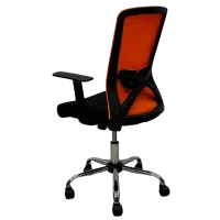 Офисное кресло ART Smart-215 OC Акриловая сетка/ Оранжевый Хром photo 4