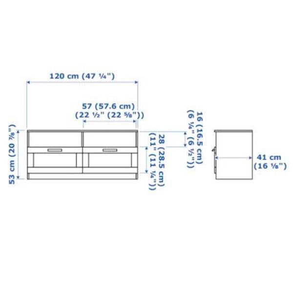 Comodă TV Ikea Brimnes 53 x 120 x 41 / PAL photo 5 Comodă TV Ikea Brimnes 53 x 120 x 41 / PAL photo 5