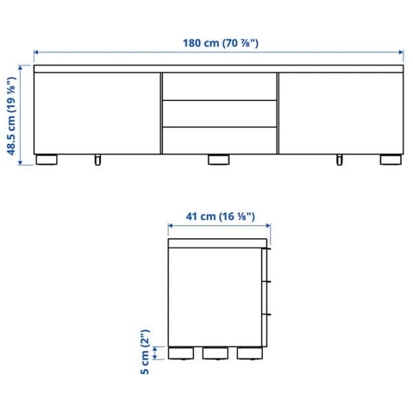 Comodă TV Ikea Besta Burs 49 x 180 x 41 / PAL photo 2