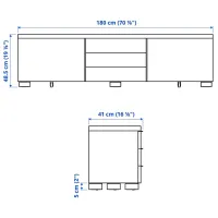 Тумба под телевизор Ikea Besta Burs 49 x 180 x 41см / ДСП photo 2