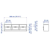 Тумба под телевизор Ikea Brimnes 53 x 180 x 41см / ДСП photo 2