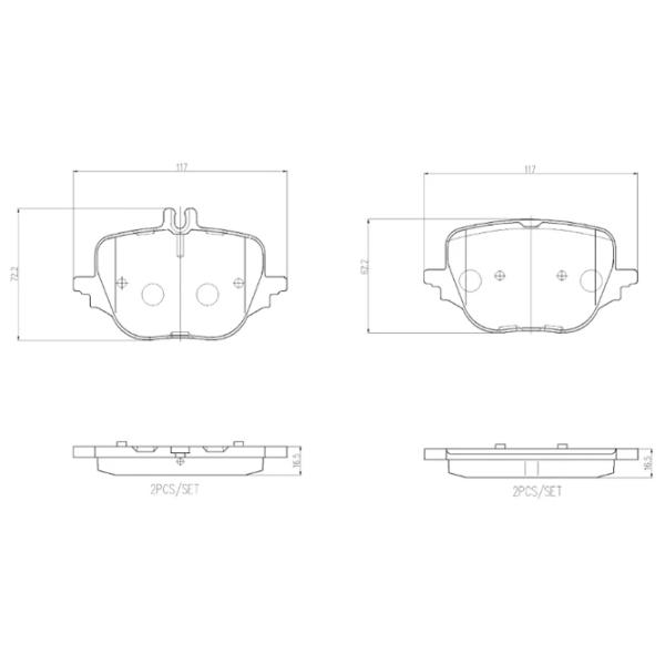 Тормозные колодки Brembo P 50 169 Задние / Дисковые  photo 2 Тормозные колодки Brembo P 50 169 Задние / Дисковые  photo 2