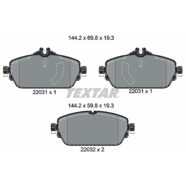 Тормозные колодки Textar 2203101 Передние / Дисковые  photo 2 Тормозные колодки Textar 2203101 Передние / Дисковые  photo 2