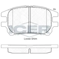 Тормозные колодки Icer 182107 Передние / Дисковые 