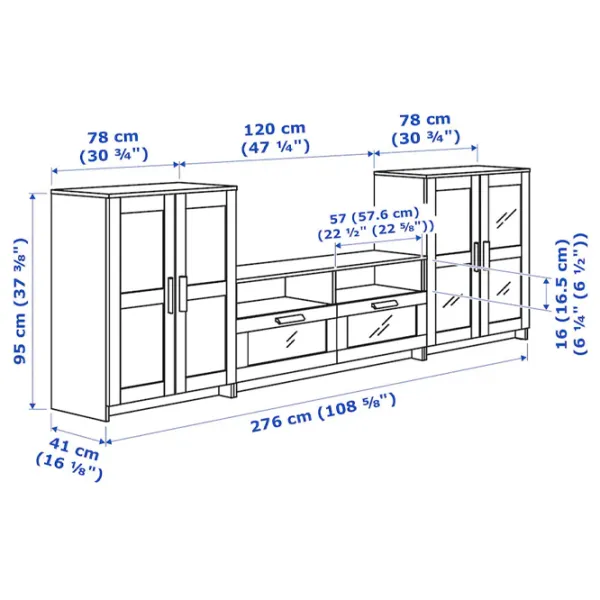 Comodă TV Ikea Brimnes 95 x 276 x 41 / PAL photo 2 Comodă TV Ikea Brimnes 95 x 276 x 41 / PAL photo 2