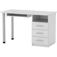 Офисный стол KompaniT СКМ- 9 ДСП/ Белый