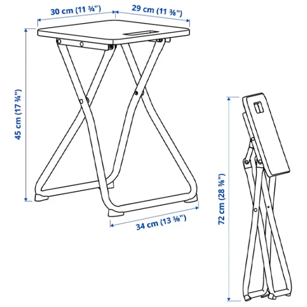 Табурет Ikea Gunde Черный photo 6