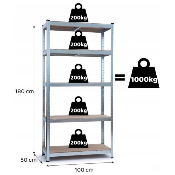 Стеллаж FunFit Metal Storage Черный / МДФ photo 8