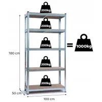 Etajeră FunFit Metal Storage Black / MDF photo 8
