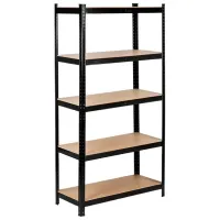 Стеллаж FunFit Metal Storage Черный / МДФ