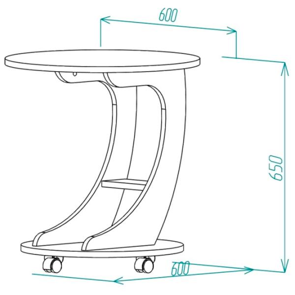 Măsuță de cafea ML-Mobila МЛ-1 00108752 Wenge photo 5