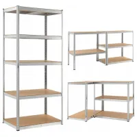 Etajeră FunFit Metal Storage Gray / MDF photo 8