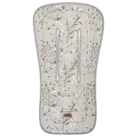 Salteluța pentru cărucior KikkaBoo 31108040152  Bumbac, Poliester / Flori / Gray