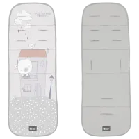 Salteluța pentru cărucior KikkaBoo 31108040129  Poliester, Poliester / Panda / Gray