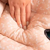 Матрасик для коляски BabyJem 507 Хлопок, Силикон / Цветы / Розовый photo 5